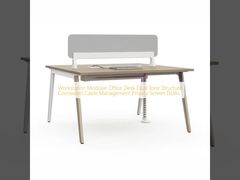 Workstation Modular Office Desk Dual Tone Structure Concealed Cable Management Privacy Screen DUAL
