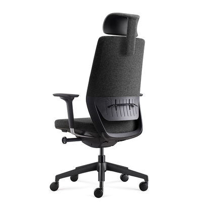 Double Layer Modern Mesh Back Office Chair With Wheels Adjustable Lumbar Support