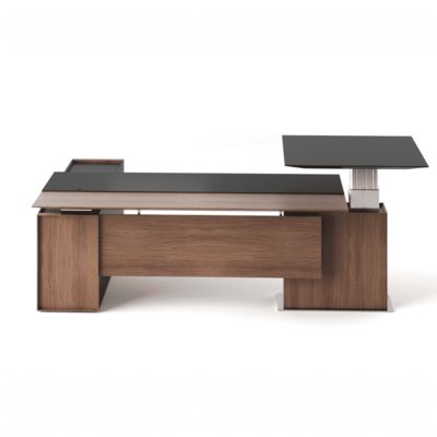購入 Executive Office Desk Electric Height Adjustable Standing Desk Modern Ergonomic Leather Manager Table Capri T online manufacture